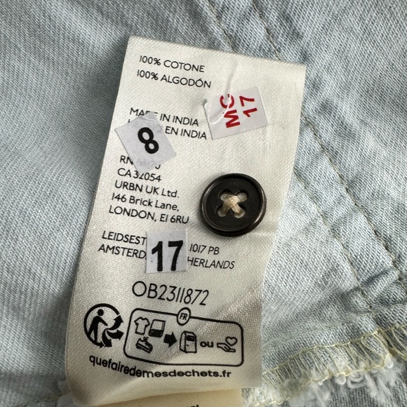 Anthropologie Pilcro Pintuck Basque-Waist Denim Maxi Skirt Large - Picture 12 of 12